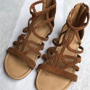 SO Braided Brown Sandals with memory foam insoles